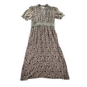 BA&SH Molly Dress Womens 4 Size 1 Floral Short Sleeve A-Line Cottagecore Prairie